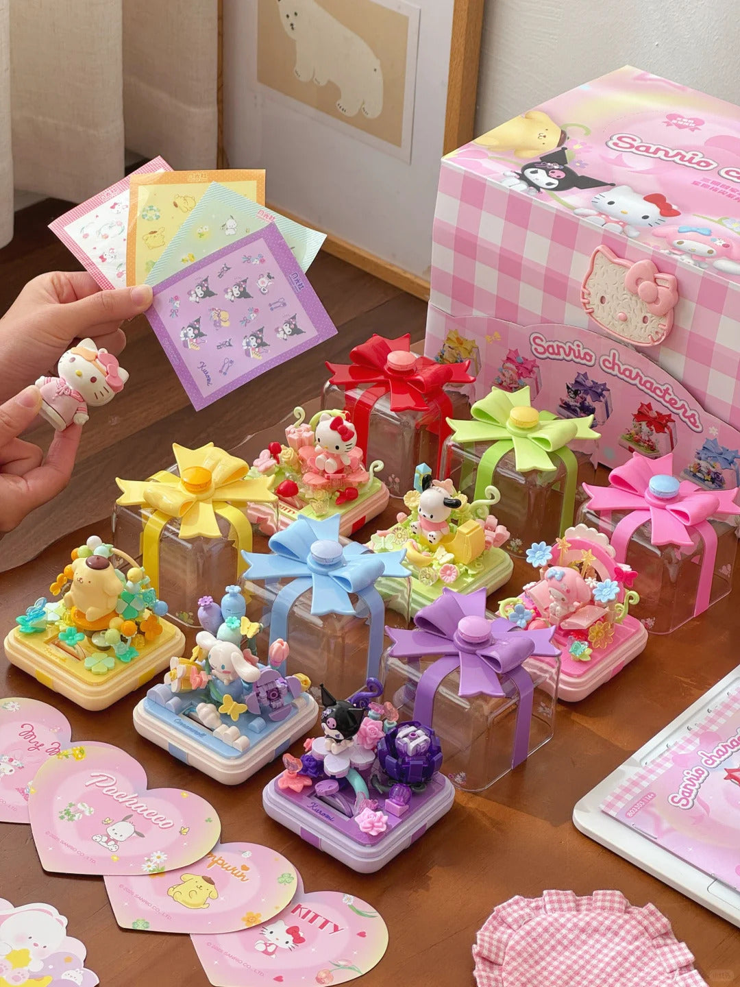Sanrio fingertip Ring box flower star wish building blocks blind box