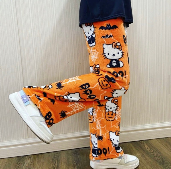 Hellokitty Halloween Fuzzy Pants – Joykawaii