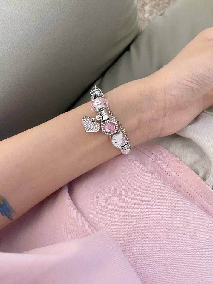 Hello Kitty Bracelets Stainless Steel Bangle Bracelet  Gift for Women Girls