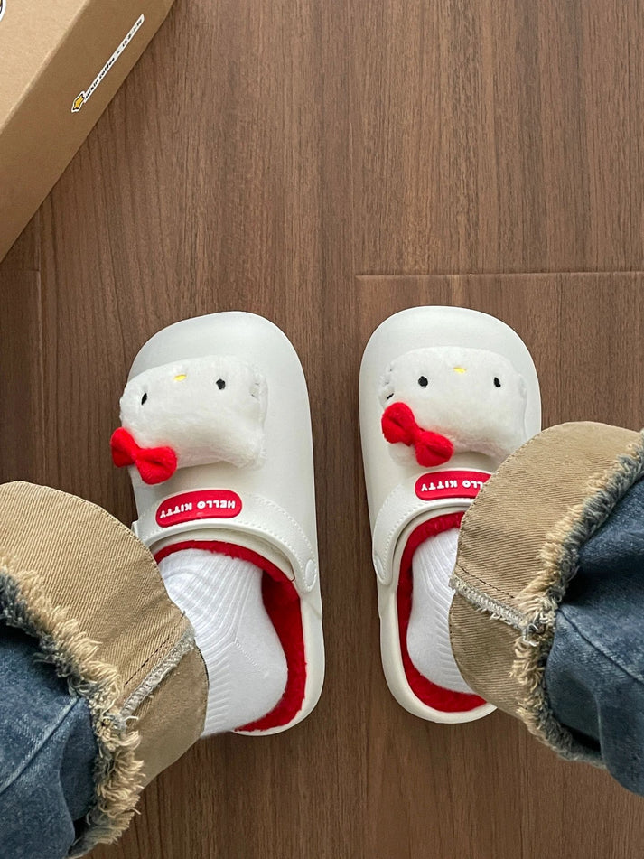 Pantuflas peludas Sanrio Felpa cálida de invierno