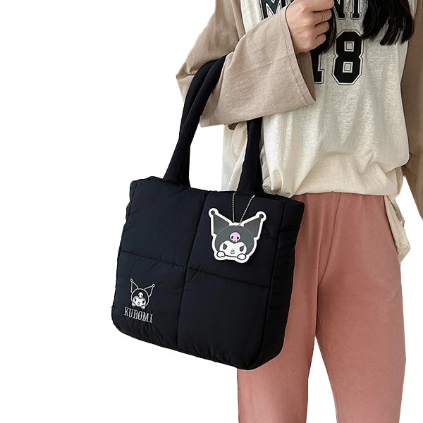 Kuromi Down-filled Fabric Tote Bag