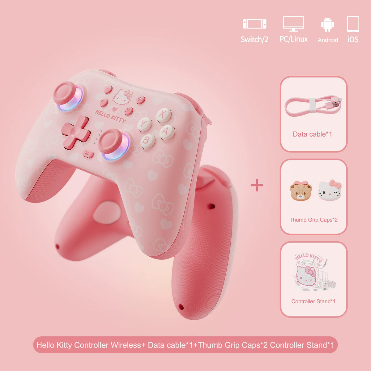 Hello Kitty Switch Controller Wireless for Switch 2/1/OLED/Lite PC