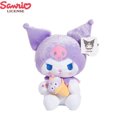 Peluche Kuromi, sosteniendo helado kuromi