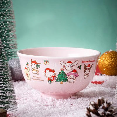 Sanrio Pink Christmas ceramic bowl 5inch