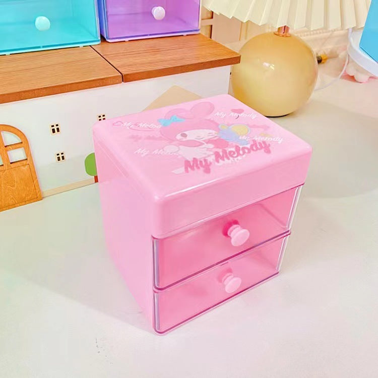 Sanrio Desktop flip double layer storage box