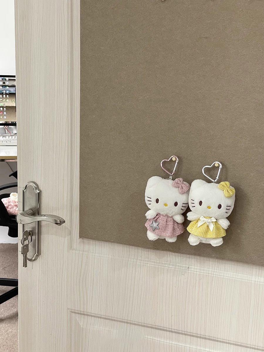 Pink Skirt hellokitty plush keychain