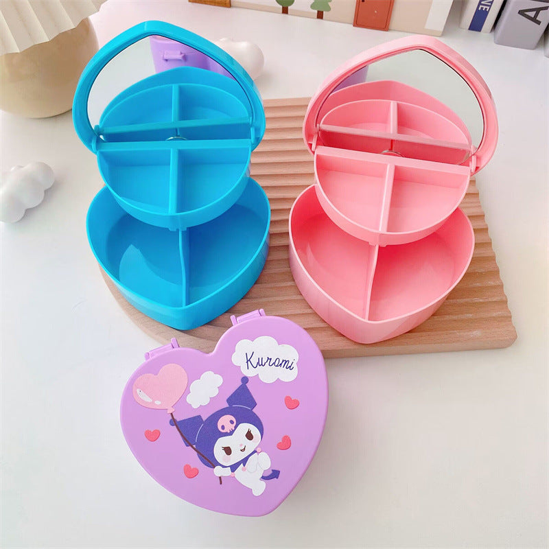 Sanrio Heart Shaped Jewelry Box With mirror – Joykawaii