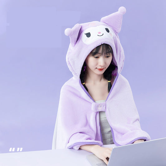 Kuromi Hoodie Blanket