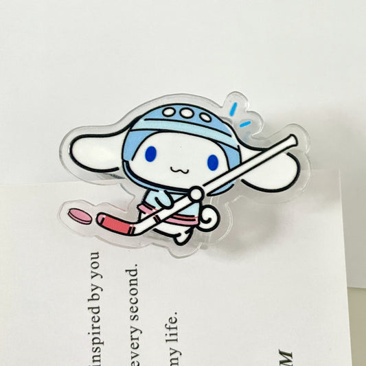 Clip de papel con diseño deportivo Kawaii, clip para refrigerios y clip de cola de golondrina