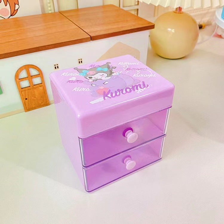 Sanrio Desktop flip double layer storage box