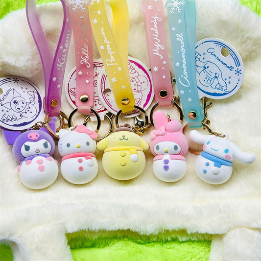 Sanrio snowman keychain