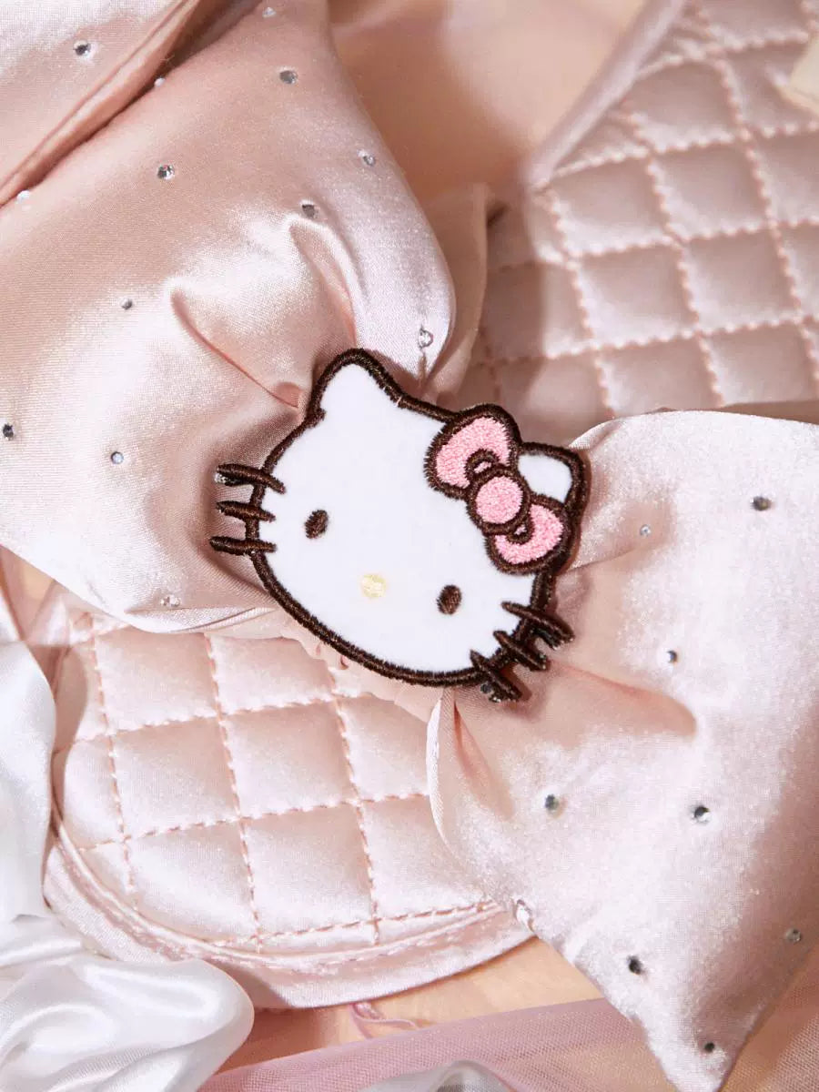 Hellokitty Pink Bowtie House Slippers Indoor Satin Slippers