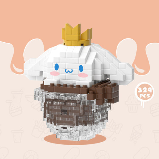 Sanrio Snacks  Building Blocks Ice Cream Sanrio Particles Assembled Building Blocks Toys Dolls