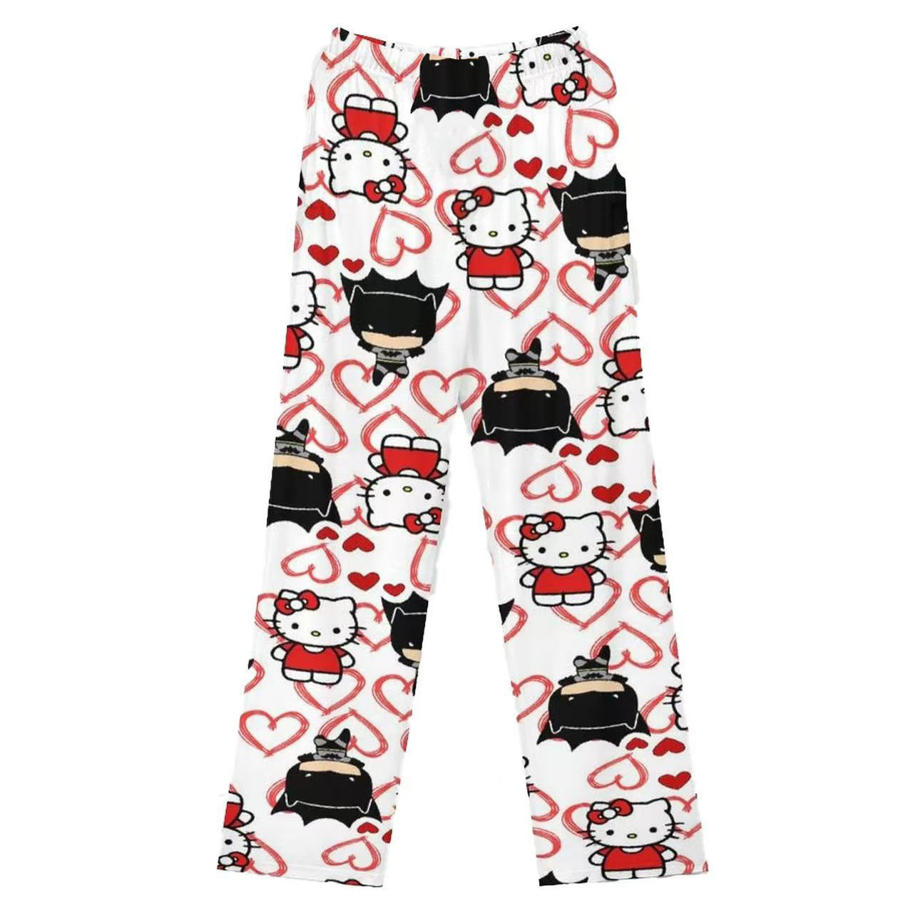 Hello Kitty Batman Pajama Pants Sleepwear Hello Kitty Batman Pjs for Spring and Summer