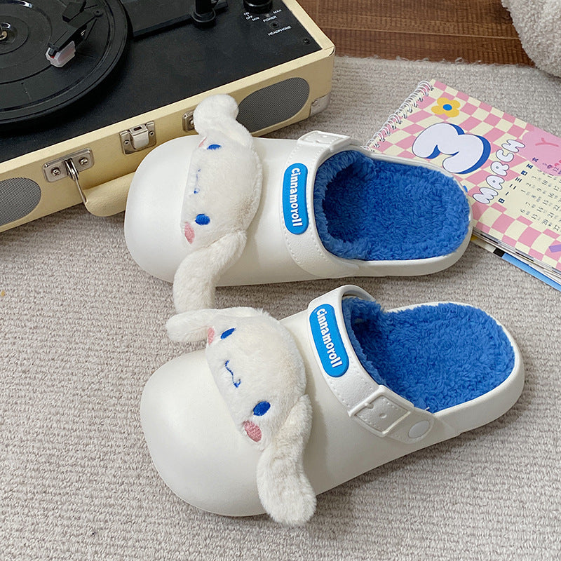 Pantuflas peludas Sanrio Felpa cálida de invierno