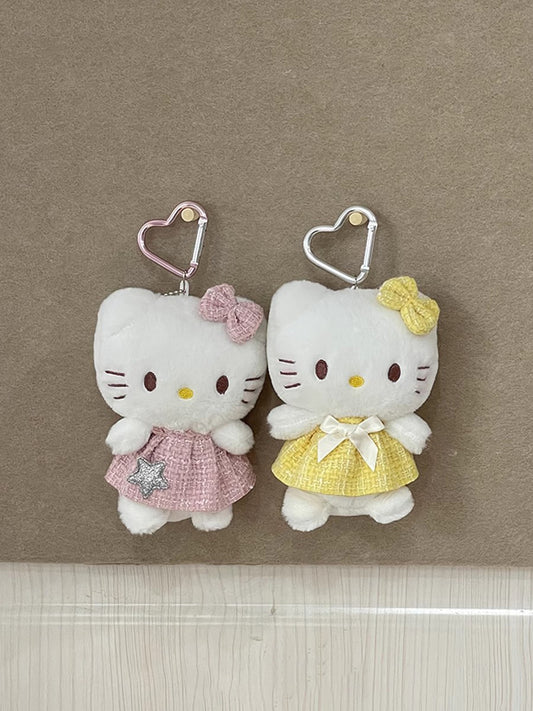 Pink Skirt hellokitty plush keychain