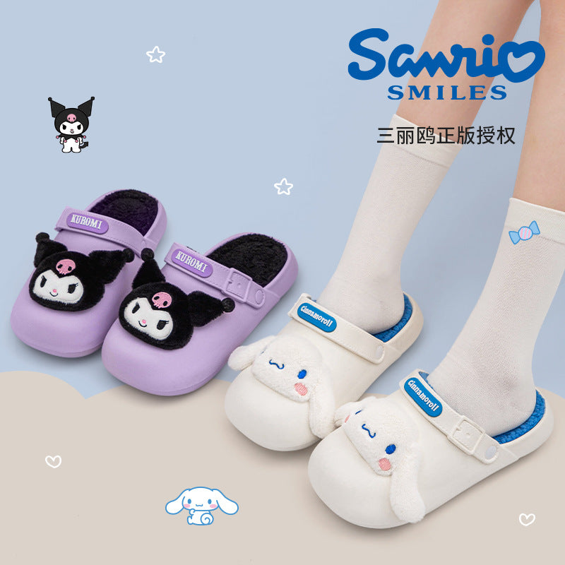 Pantuflas peludas Sanrio Felpa cálida de invierno