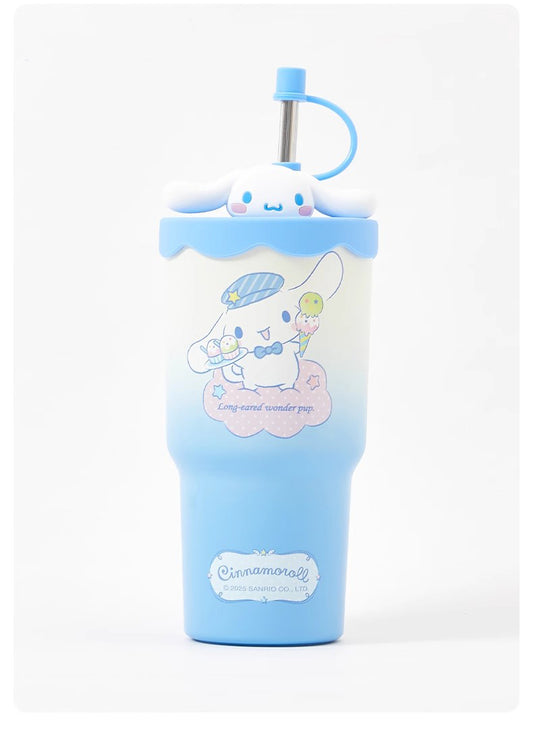 Sanrio Straw Stainless Steel  Water bottle 580ml