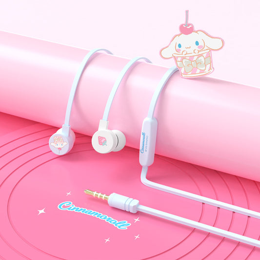 Sanrio Characters auriculares con cable Auriculares intrauditivos Conector de 3,5 mm