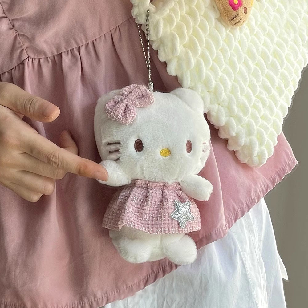 Pink Skirt hellokitty plush keychain