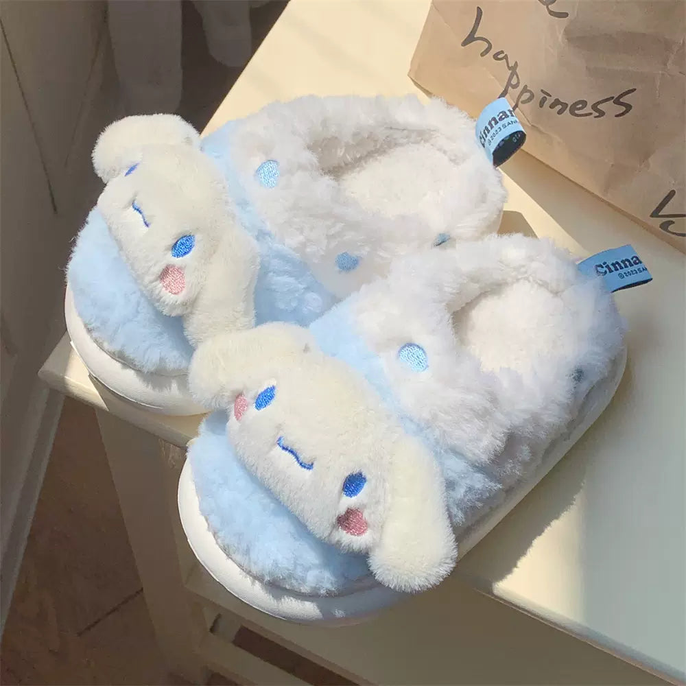 Zapatillas de estar por casa con pantuflas peludas de felpa Sanrio