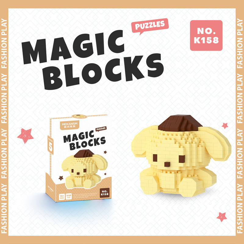 Sanrio  Building Blocks Assembled Building Blocks Mini Toys Dolls