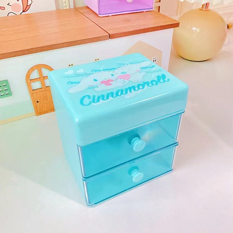 Sanrio Desktop flip double layer storage box