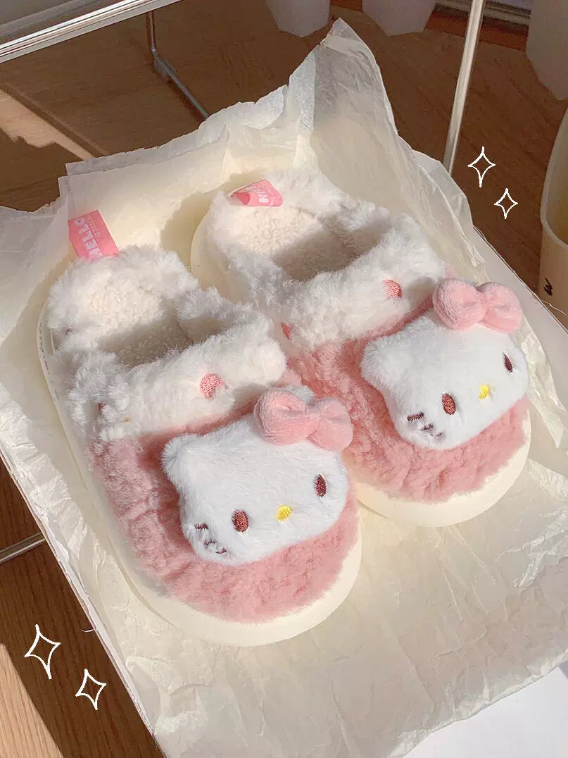 Zapatillas de estar por casa con pantuflas peludas de felpa Sanrio