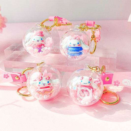 Llavero Cinnamoroll flor de cerezo