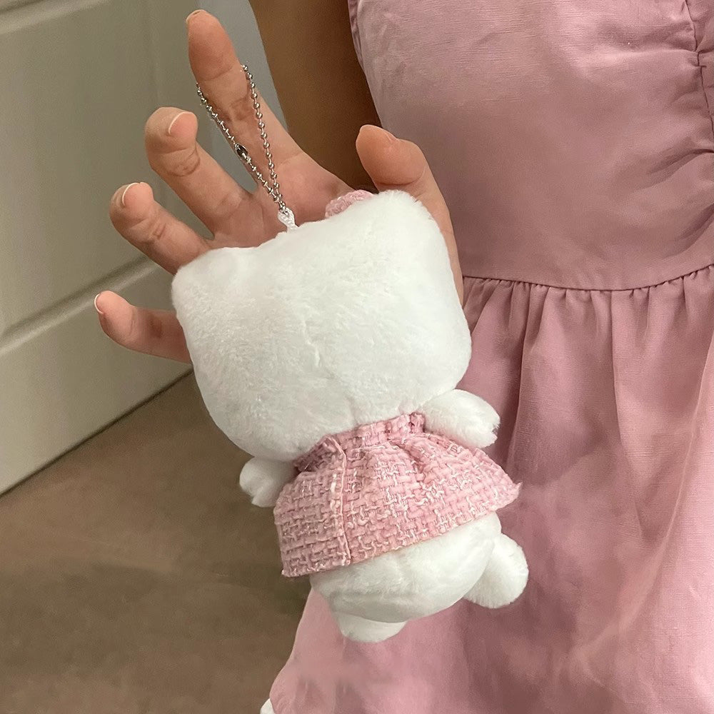 Pink Skirt hellokitty plush keychain