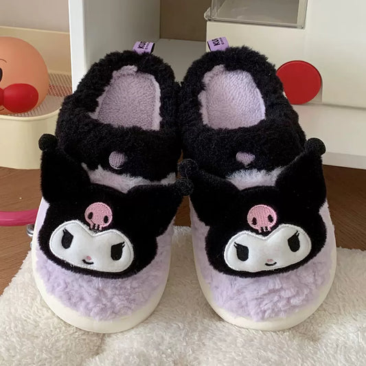 Sanrio plush fuzzy slippers home shoes