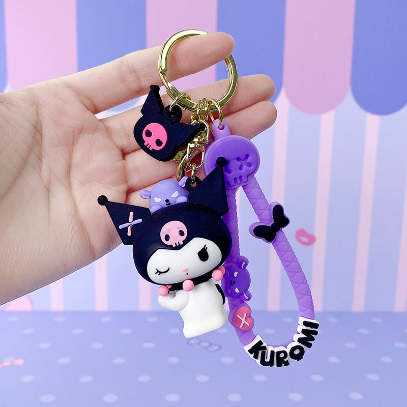 Kuromi and My melody cool girl keychain