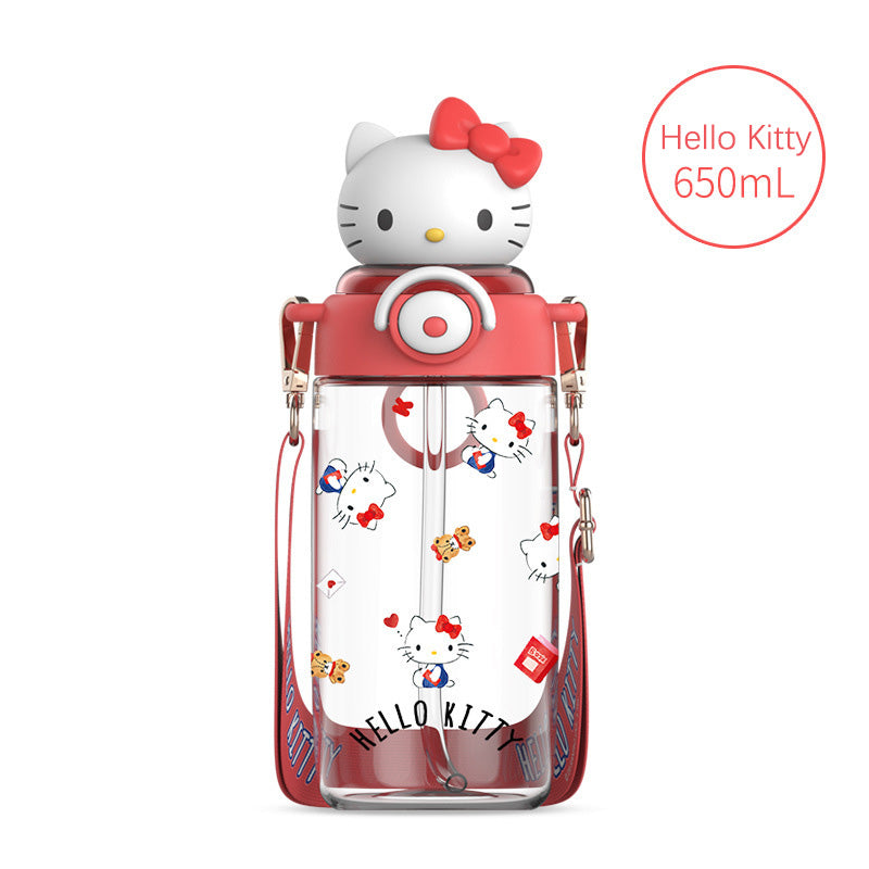 Sanrio Water Bottle with Shoulder Strap (650ml)