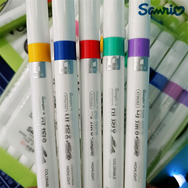 Juego de resaltadores de pintura borrables de 10 colores Pochacco