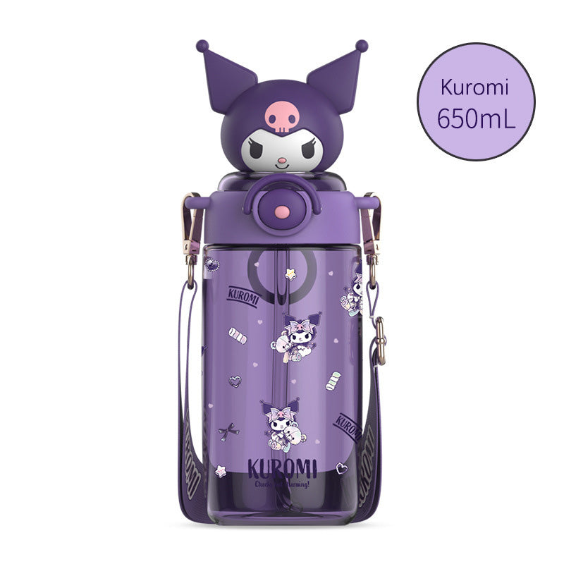 Sanrio Water Bottle with Shoulder Strap (650ml)