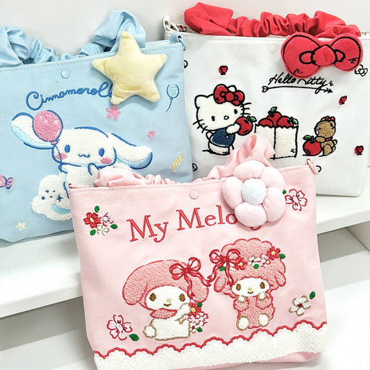 Bolsa de mensajero portátil bordada Sanrio