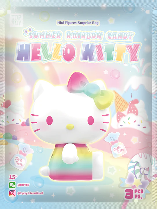 Hello Kitty Summer Rainbow Candy Mini Figures blind bag (3 pcs in a bag)
