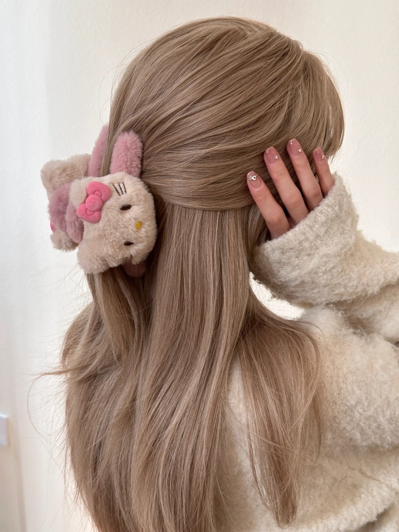 Hello Kitty Plush Claw Clip 2Pcs