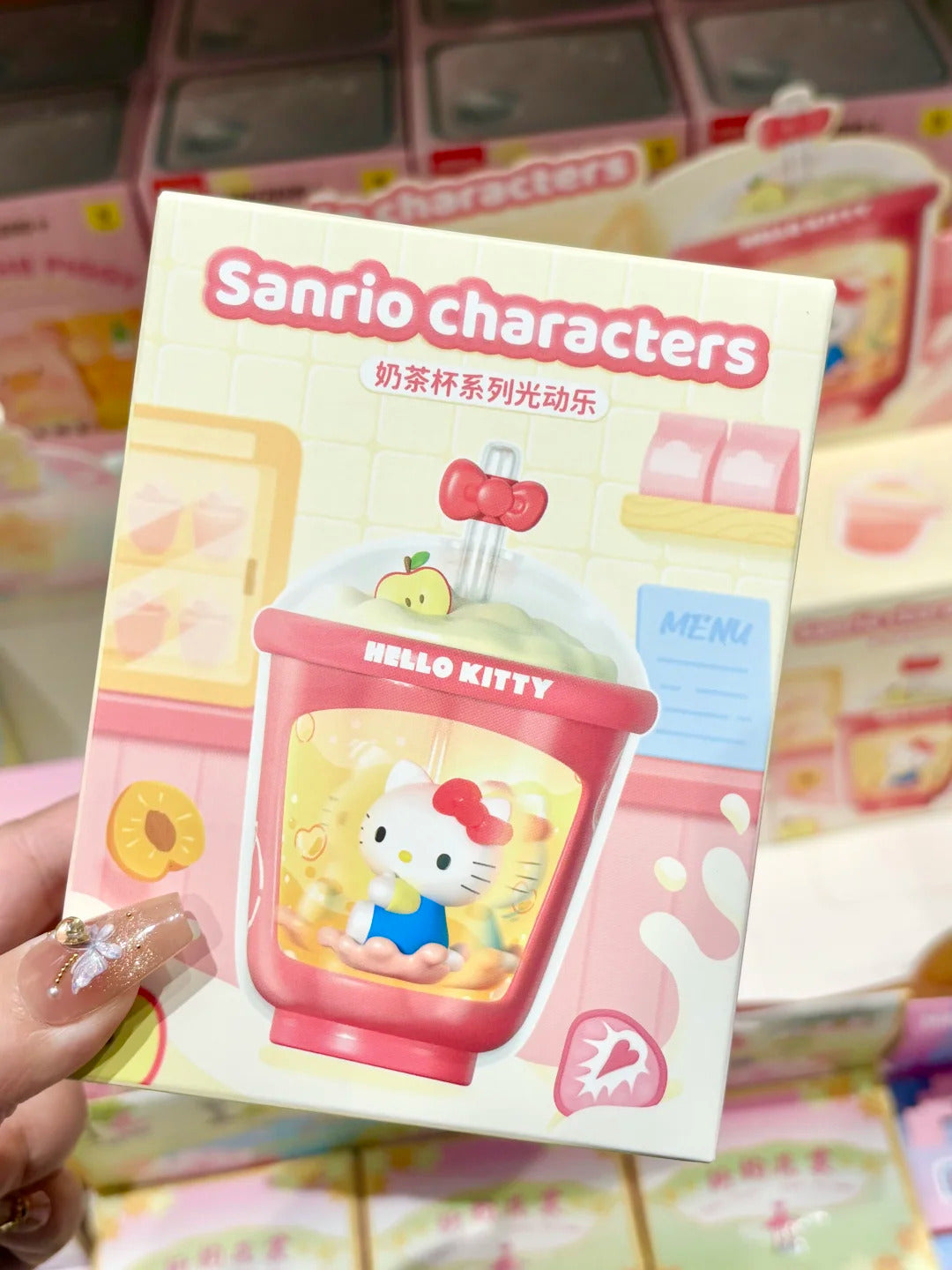 新品未開封　韓国　サンリオ　ミルクティー　カップ　シリーズ　ブラインド　セット Sanrio Characters Milk Tea Cup Series Light Motion Blind Box