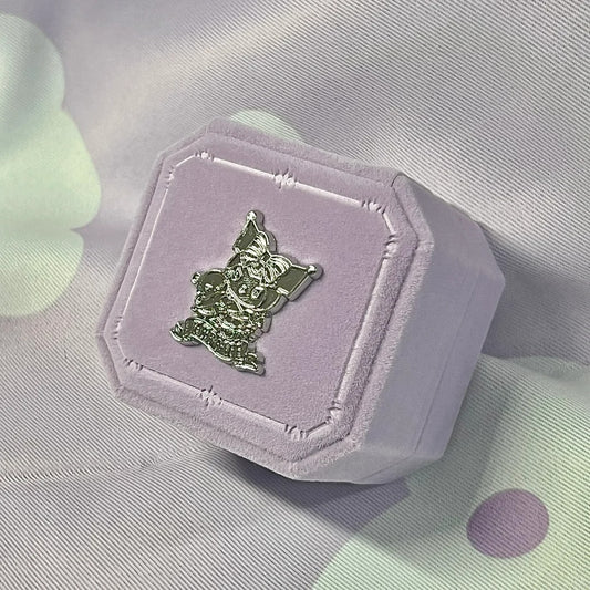 Kuromi ring gift for her(2 rings with 1 box)