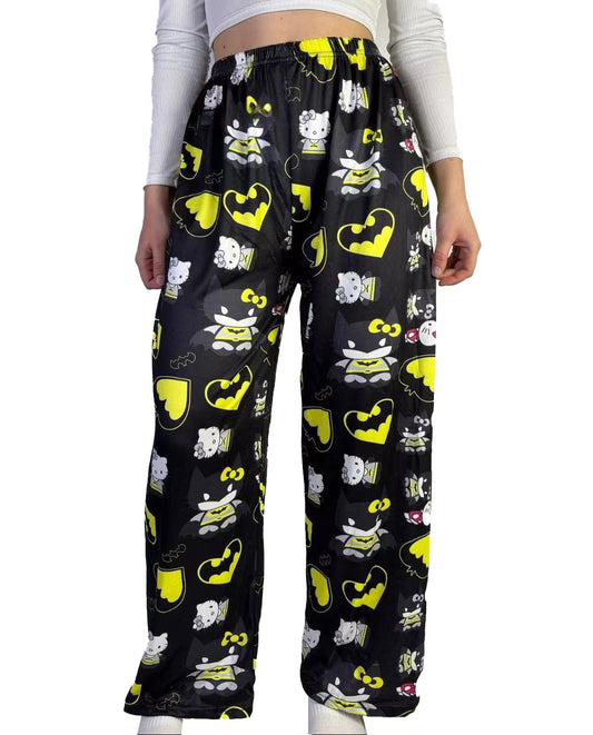 Hello Kitty Batman Pajama Pants Sleepwear Hello Kitty Batman Pjs for Spring and Summer