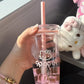 Hello Kitty Straw Cup Water Bottle 450ml