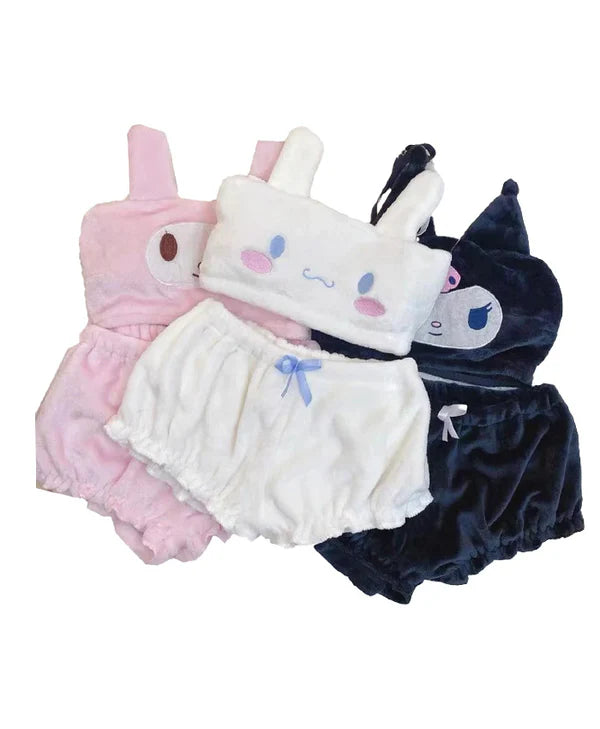 Kawaii Fuzzy Lingerie Set soft pajamas
