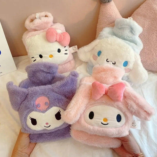 Sanrio Hot Water Bottle Bag irrigation  1000ML  Female Plush Warm Hand