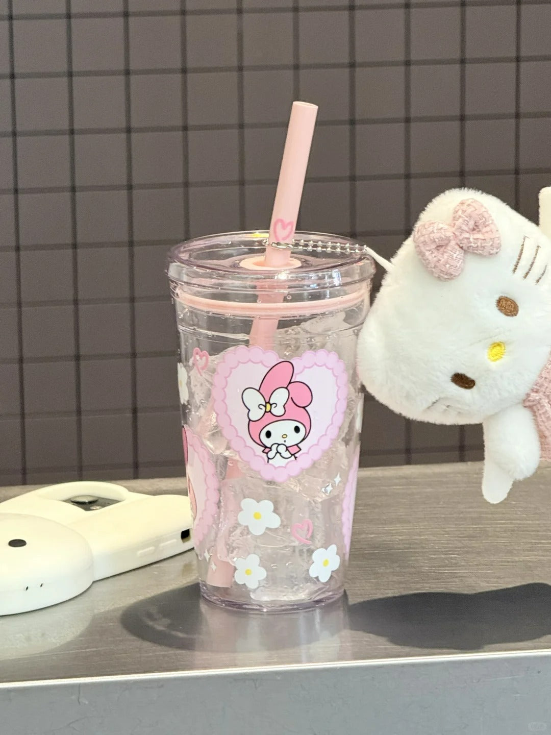 My melody Straw Cup Water Bottle 450ml