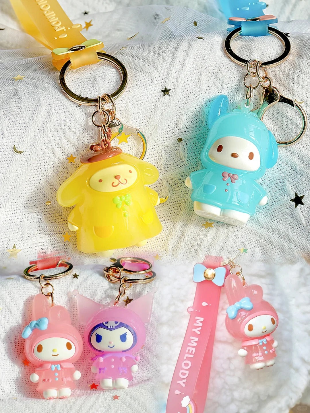 Sanrio raincoat series keychain