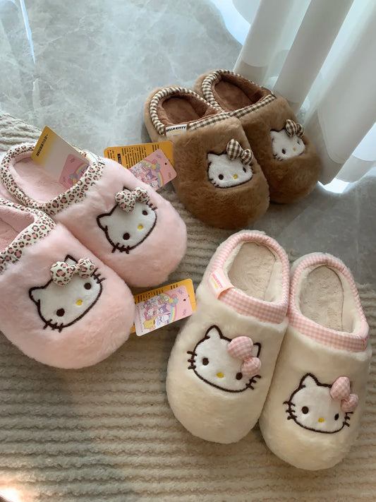 Hello Kitty Fuzzy Slippers House Shoes