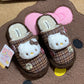 Hello Kitty Fuzzy Slippers Checkered design slippers