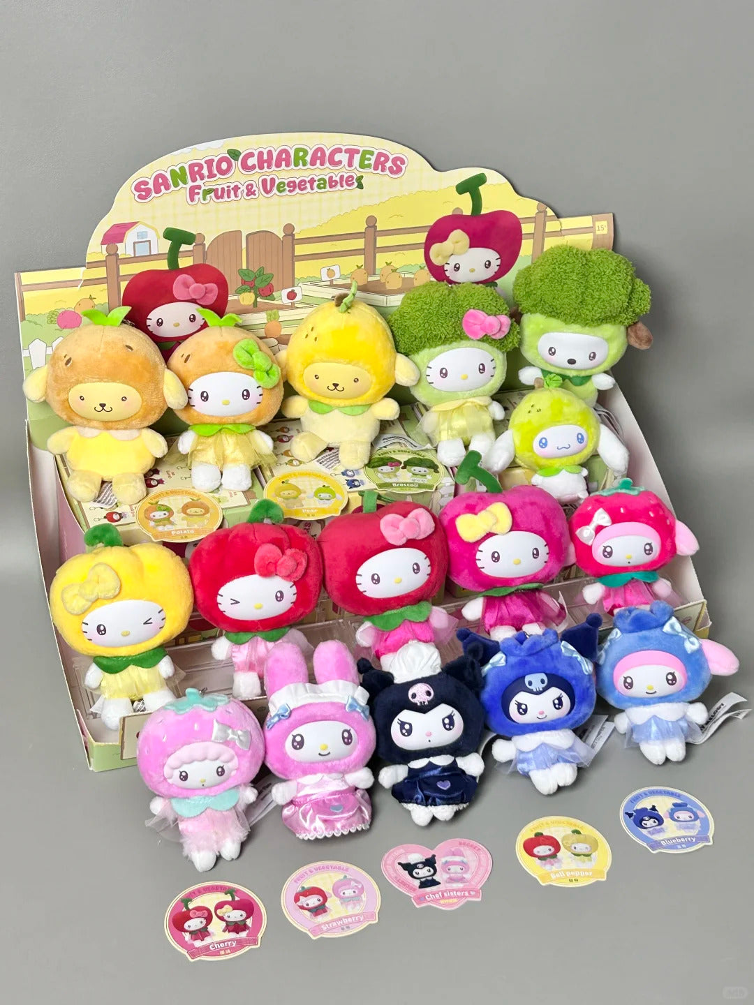 Sanrio Fruit Vegetable Series Mini Vinyl Keychain Pendant Blind