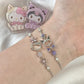 Sanrio Sterling Silver Cute Bracelet  Birthday Christmas Jewelry Gifts for Women Girls（gift box)